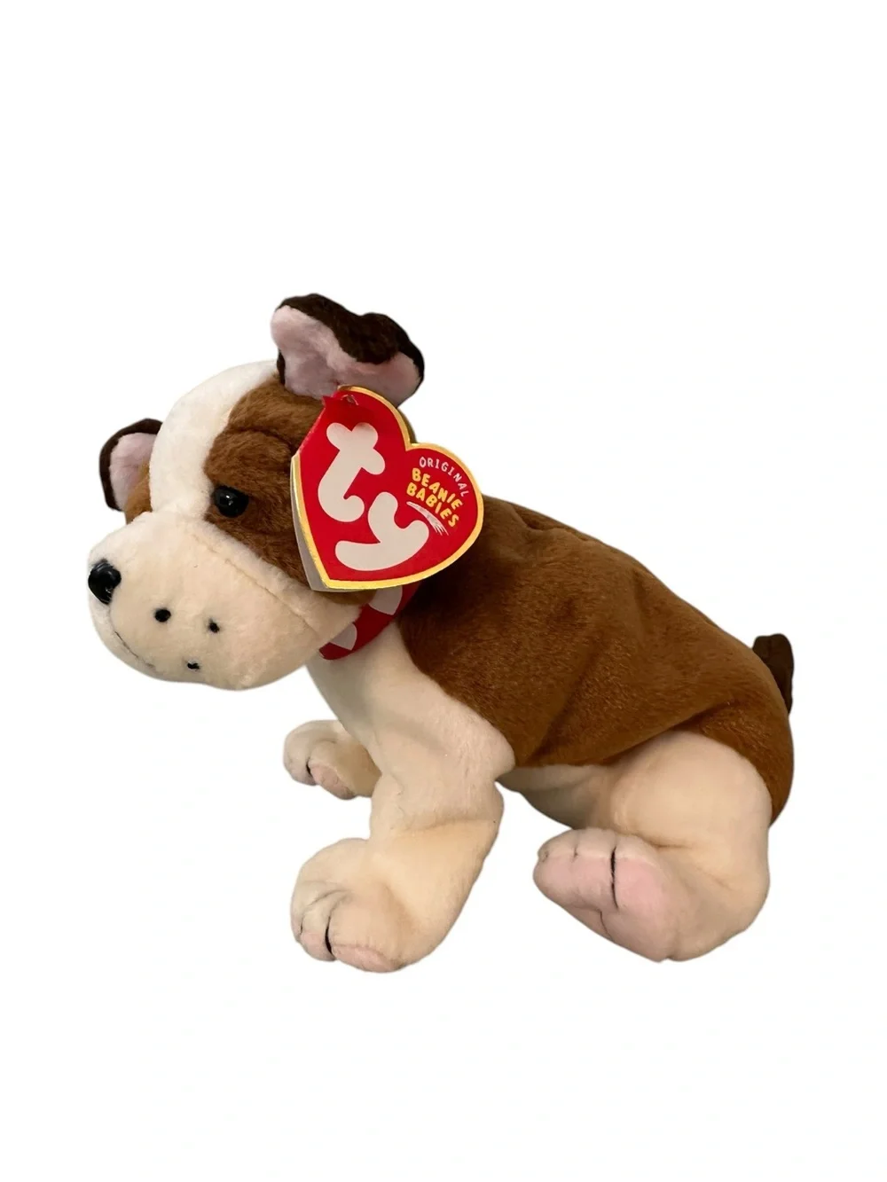 Ty Beanie Babies Huggins the Pitbull Dog Collectible Stuffed Animal Plush 2003